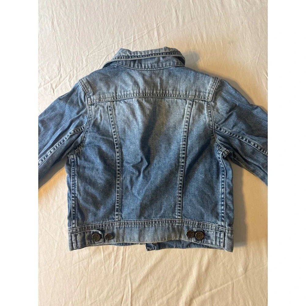 Diesel Orion Denim Jacket Kids XS Blue Good Medium Wash Trucker Zipper Pockets‎